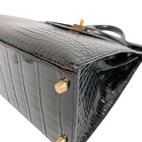 エルメス HERMES ケリー28外縫い 〇Z刻 GD金具 ポロサスリセ レディース ハンドバッグ