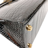 エルメス HERMES ケリー28外縫い 〇Z刻 GD金具 ポロサスリセ レディース ハンドバッグ