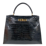 エルメス HERMES ケリー28外縫い 〇Z刻 GD金具 ポロサスリセ レディース ハンドバッグ