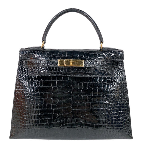 エルメス HERMES ケリー28外縫い 〇Z刻 GD金具 ポロサスリセ レディース ハンドバッグ