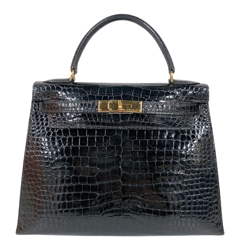 エルメス HERMES ケリー28外縫い 〇Z刻 GD金具 ポロサスリセ レディース ハンドバッグ