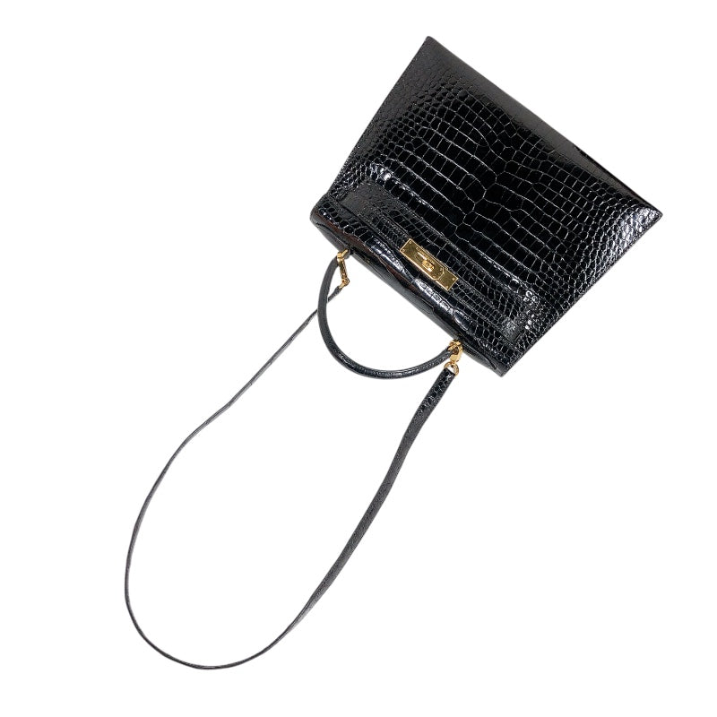 エルメス HERMES ケリー28外縫い 〇Z刻 GD金具 ポロサスリセ レディース ハンドバッグ