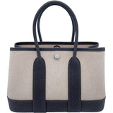 エルメス HERMES ネオガーデン23 W刻印 ベージュ・マロン SV金具 トワル レディース ハンドバッグ