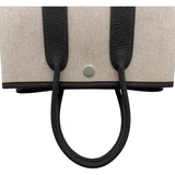 エルメス HERMES ネオガーデン23 W刻印 ベージュ・マロン SV金具 トワル レディース ハンドバッグ