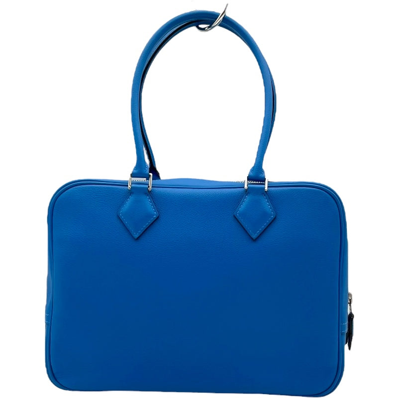 エルメス HERMES プリュム28 X刻 ブルーイドラ SV金具 エバーカラー レディース ハンドバッグ