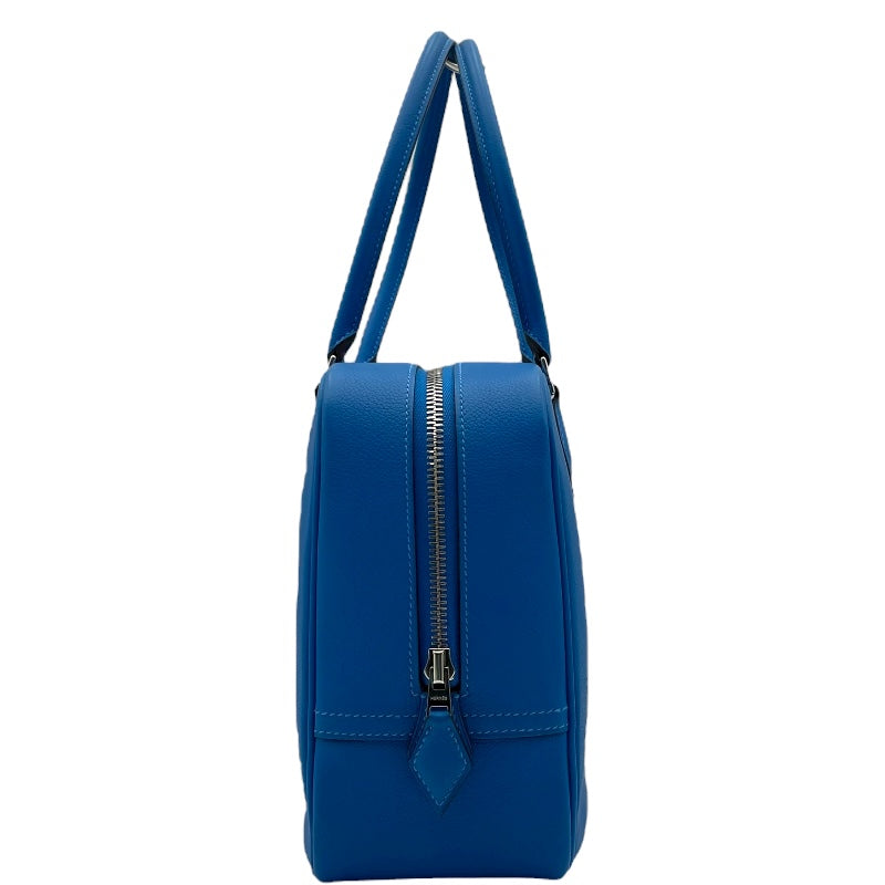 エルメス HERMES プリュム28 X刻 ブルーイドラ SV金具 エバーカラー レディース ハンドバッグ