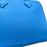 エルメス HERMES プリュム28 X刻 ブルーイドラ SV金具 エバーカラー レディース ハンドバッグ