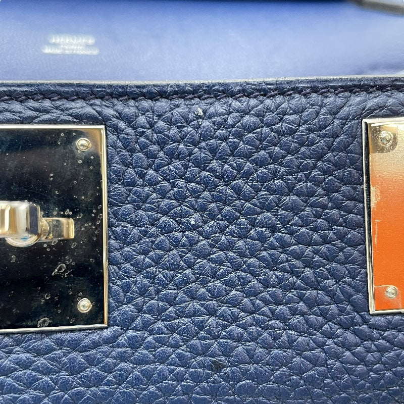 エルメス HERMES ジプシエール28 T刻 ブルーサフィール SV金具 トリヨン ユニセックス ショルダーバッグ