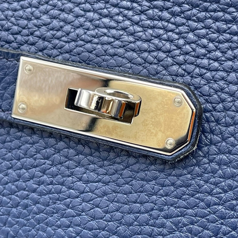 エルメス HERMES ジプシエール28 T刻 ブルーサフィール SV金具 トリヨン ユニセックス ショルダーバッグ