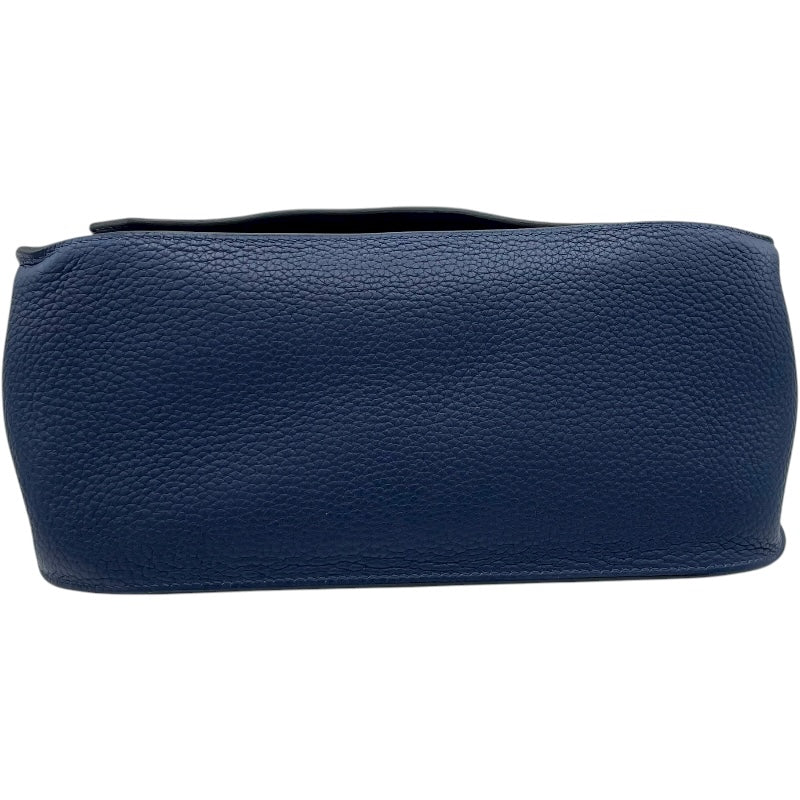 エルメス HERMES ジプシエール28 T刻 ブルーサフィール SV金具 トリヨン ユニセックス ショルダーバッグ