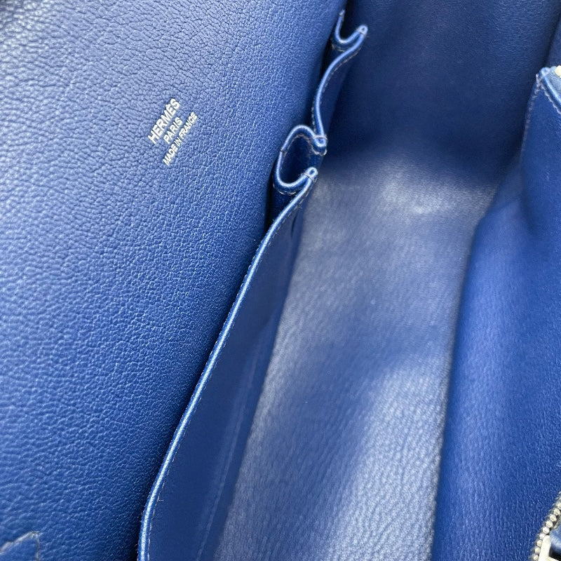 エルメス HERMES ジプシエール28 T刻 ブルーサフィール SV金具 トリヨン ユニセックス ショルダーバッグ
