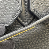 エルメス HERMES バーキン35 □E刻 ブラック GD金具 フィヨルド レディース ハンドバッグ