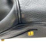 エルメス HERMES バーキン35 □E刻 ブラック GD金具 フィヨルド レディース ハンドバッグ