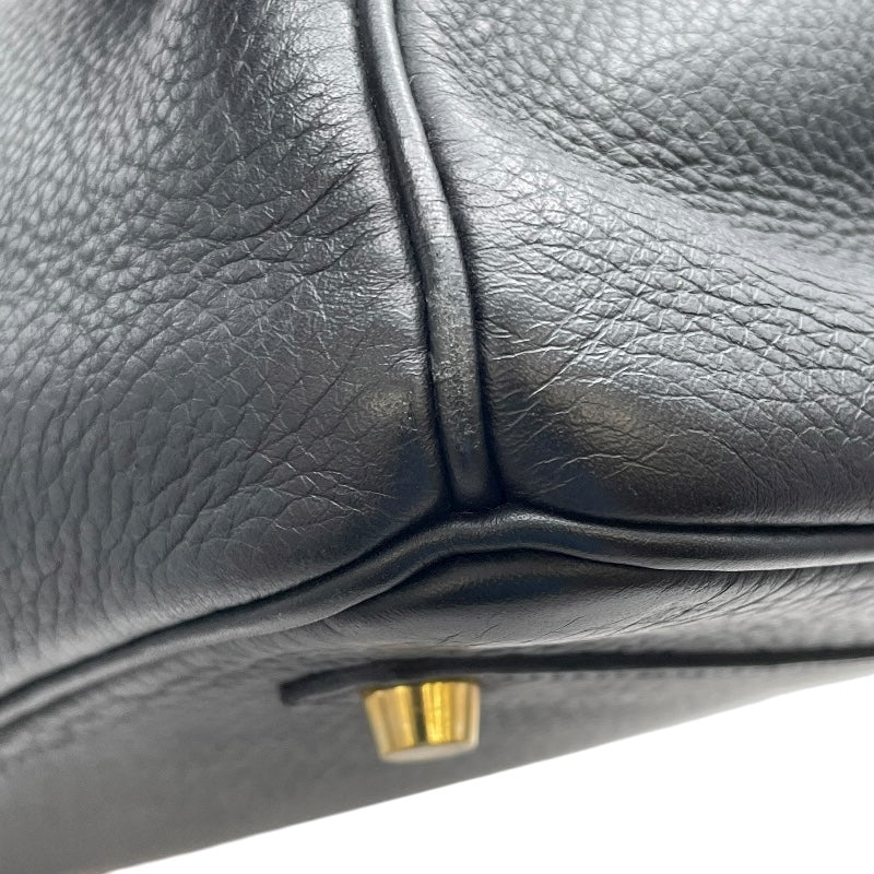 エルメス HERMES バーキン35 □E刻 ブラック GD金具 フィヨルド レディース ハンドバッグ