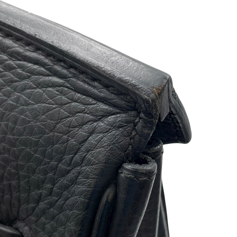 エルメス HERMES バーキン35 □E刻 ブラック GD金具 フィヨルド レディース ハンドバッグ