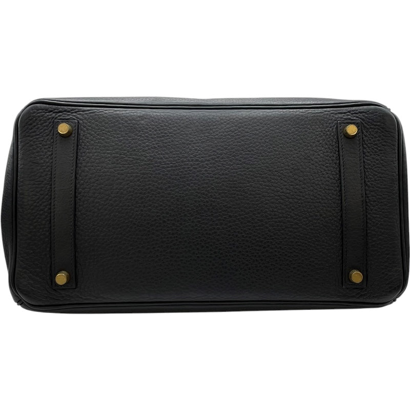 エルメス HERMES バーキン35 □E刻 ブラック GD金具 フィヨルド レディース ハンドバッグ