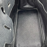 エルメス HERMES バーキン35 □E刻 ブラック GD金具 フィヨルド レディース ハンドバッグ