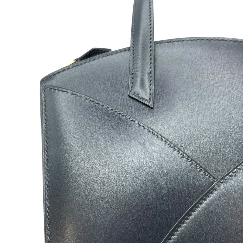 エルメス HERMES コカーズ 〇X刻 ブルーインディゴ GD金具 ボックスカーフ レディース ハンドバッグ