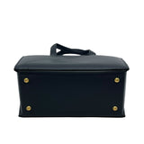 エルメス HERMES コカーズ 〇X刻 ブルーインディゴ GD金具 ボックスカーフ レディース ハンドバッグ