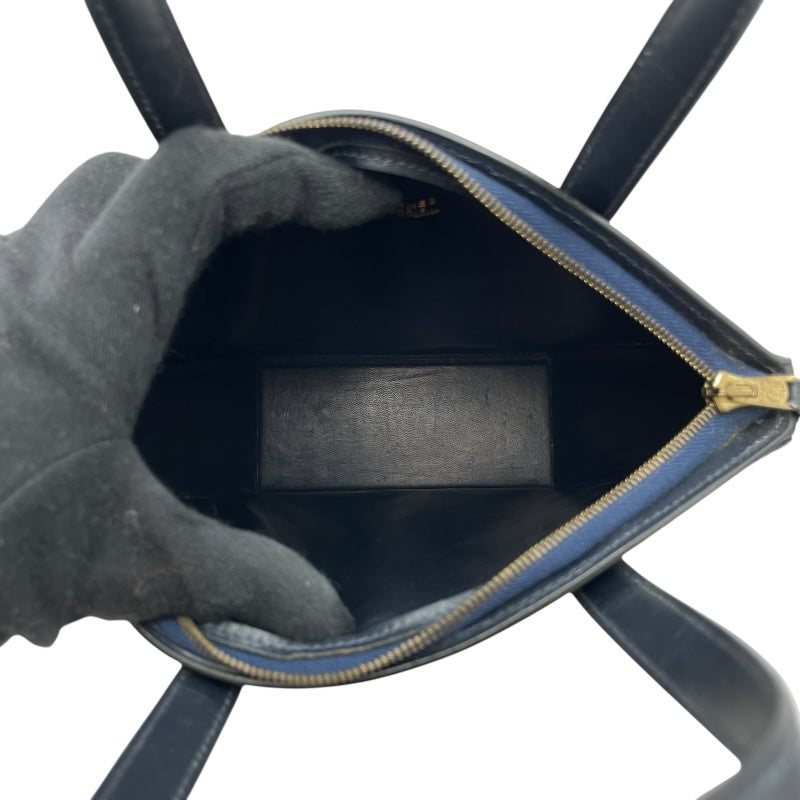 エルメス HERMES コカーズ 〇X刻 ブルーインディゴ GD金具 ボックスカーフ レディース ハンドバッグ