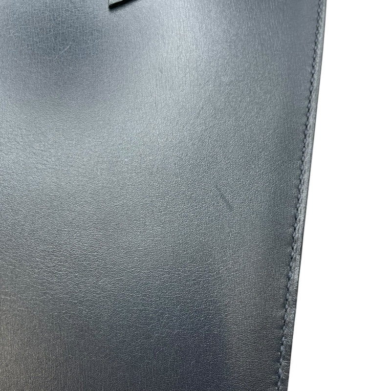 エルメス HERMES コカーズ 〇X刻 ブルーインディゴ GD金具 ボックスカーフ レディース ハンドバッグ