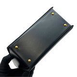 エルメス HERMES コカーズ 〇X刻 ブルーインディゴ GD金具 ボックスカーフ レディース ハンドバッグ