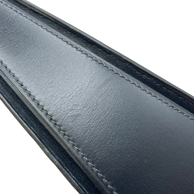 エルメス HERMES コカーズ 〇X刻 ブルーインディゴ GD金具 ボックスカーフ レディース ハンドバッグ