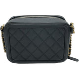 シャネル CHANEL CCフィグリー チェーンショルダー A84452 25番台 ブラック GD金具 キャビア レディース ショルダーバッグ