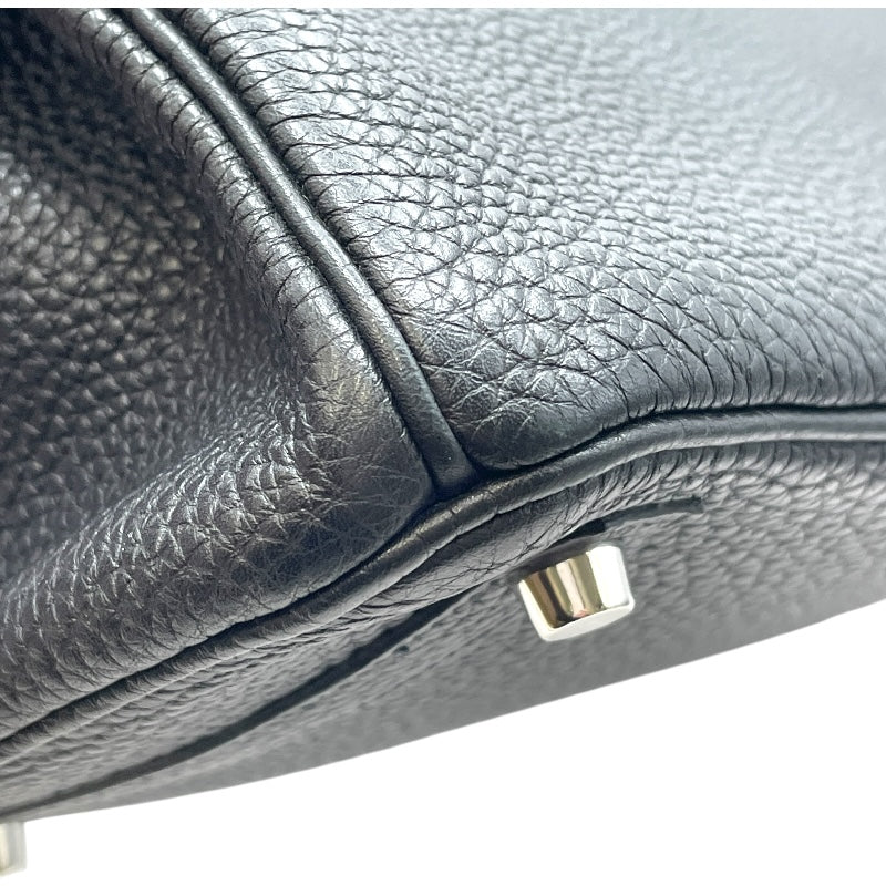 エルメス HERMES バーキン30 □L刻印 ブラック SV金具 トゴ レディース ハンドバッグ