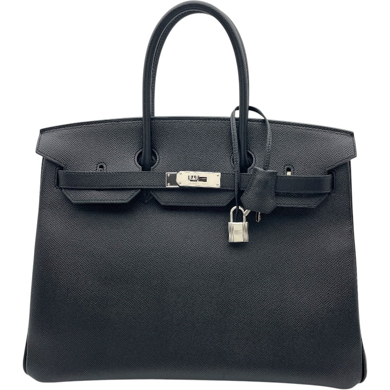エルメス HERMES バーキン35 R刻印 ブラック SV金具 エプソン レディース ハンドバッグ