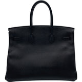 エルメス HERMES バーキン35 R刻印 ブラック SV金具 エプソン レディース ハンドバッグ