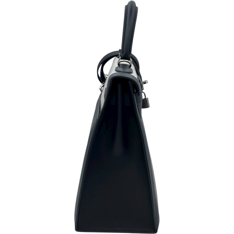 エルメス HERMES ケリー32 外縫い Z刻 ブラック SV金具 アッシュベルリンヌ・スイフト レディース ショルダーバッグ