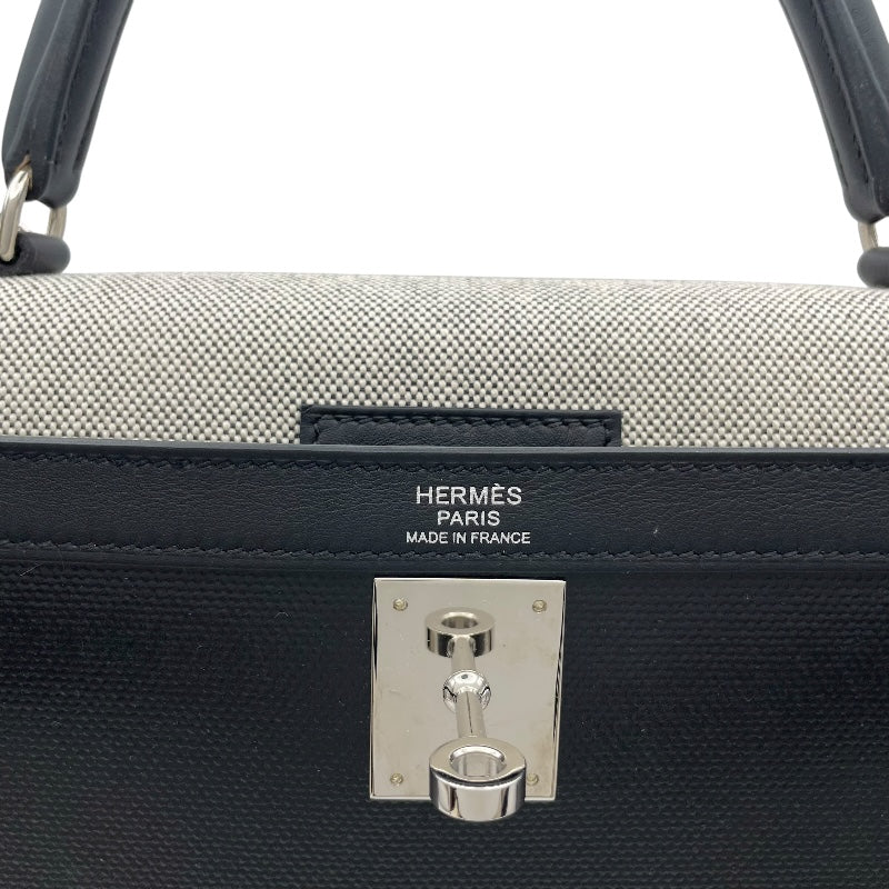 エルメス HERMES ケリー32 外縫い Z刻 ブラック SV金具 アッシュベルリンヌ・スイフト レディース ショルダーバッグ