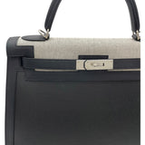 エルメス HERMES ケリー32 外縫い Z刻 ブラック SV金具 アッシュベルリンヌ・スイフト レディース ショルダーバッグ