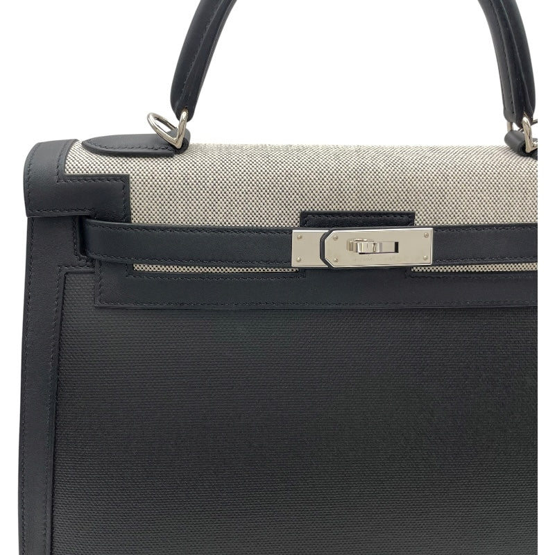 エルメス HERMES ケリー32 外縫い Z刻 ブラック SV金具 アッシュベルリンヌ・スイフト レディース ショルダーバッグ