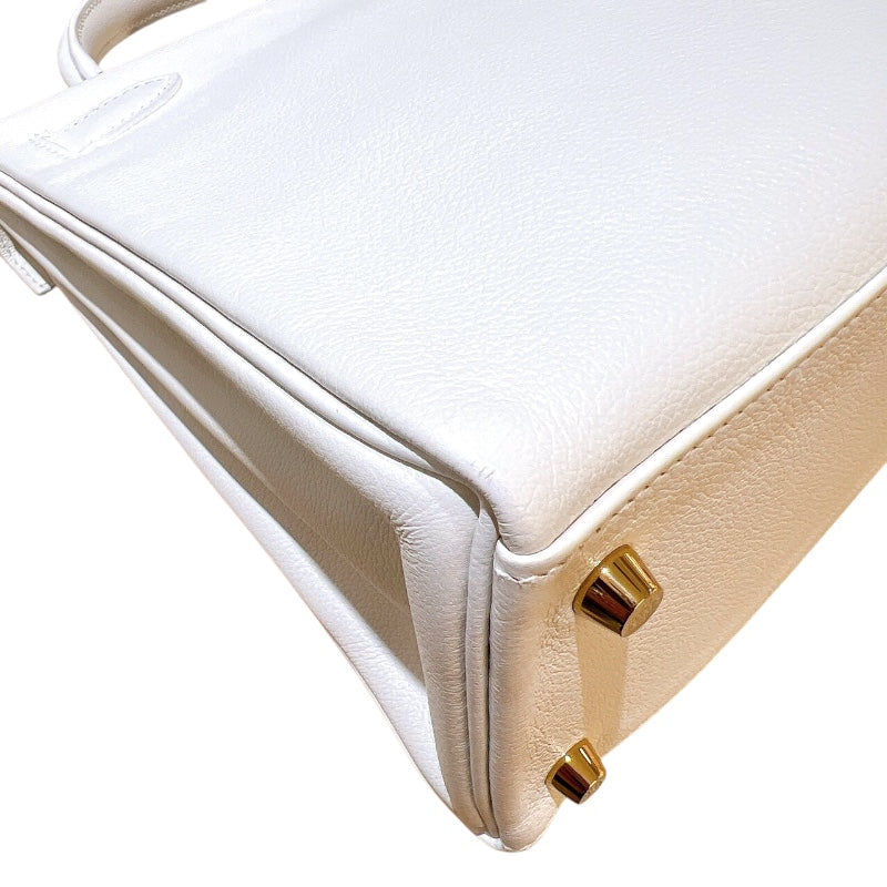 エルメス HERMES ケリー28 内縫い U刻印 ホワイト/ゴールド金具 エヴァーカラー レディース ショルダーバッグ