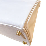 エルメス HERMES ケリー28 内縫い U刻印 ホワイト/ゴールド金具 エヴァーカラー レディース ショルダーバッグ