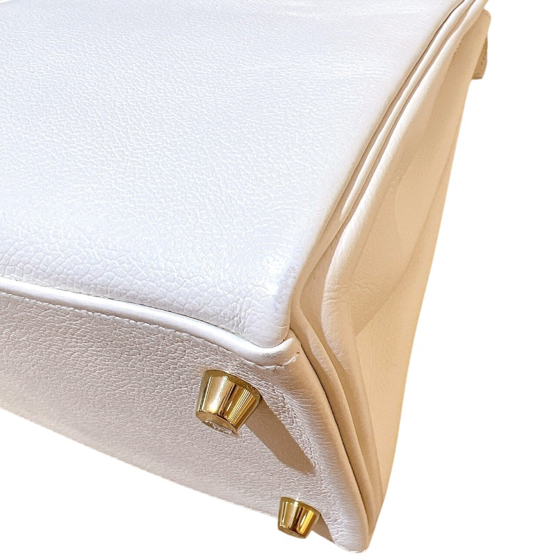 エルメス HERMES ケリー28 内縫い U刻印 ホワイト/ゴールド金具 エヴァーカラー レディース ショルダーバッグ
