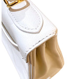 エルメス HERMES ケリー28 内縫い U刻印 ホワイト/ゴールド金具 エヴァーカラー レディース ショルダーバッグ