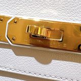 エルメス HERMES ケリー28 内縫い U刻印 ホワイト/ゴールド金具 エヴァーカラー レディース ショルダーバッグ