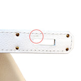 エルメス HERMES ケリー28 内縫い U刻印 ホワイト/ゴールド金具 エヴァーカラー レディース ショルダーバッグ