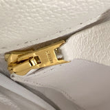 エルメス HERMES ケリー28 内縫い U刻印 ホワイト/ゴールド金具 エヴァーカラー レディース ショルダーバッグ