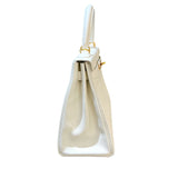 エルメス HERMES ケリー28 内縫い U刻印 ホワイト/ゴールド金具 エヴァーカラー レディース ショルダーバッグ