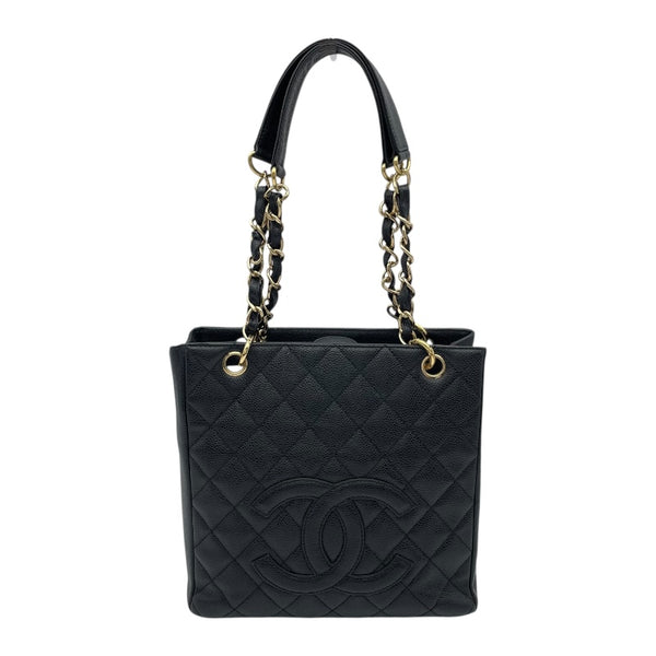シャネル CHANEL PSTチェーントートバッグ A50994 8番台 ブラック GD金具 キャビアスキン レディース トートバッグ