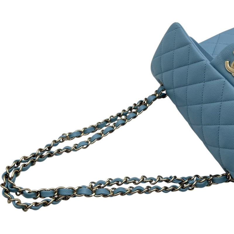 シャネル CHANEL マトラッセ23 A01113 ライトブルー GD金具 キャビア レディース ショルダーバッグ