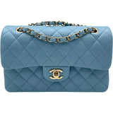 シャネル CHANEL マトラッセ23 A01113 ライトブルー GD金具 キャビア レディース ショルダーバッグ