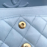 シャネル CHANEL マトラッセ23 A01113 ライトブルー GD金具 キャビア レディース ショルダーバッグ