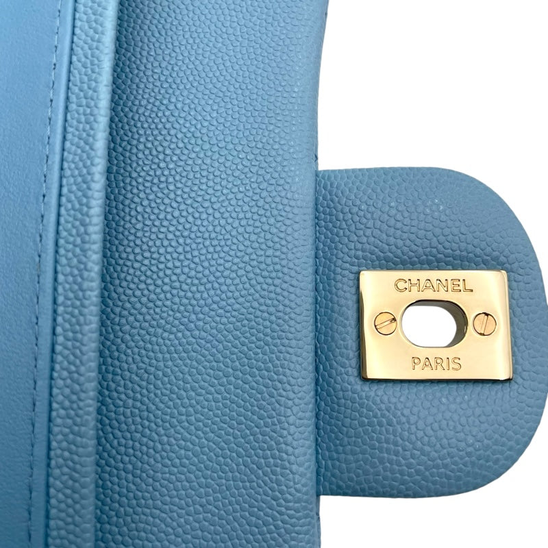 シャネル CHANEL マトラッセ23 A01113 ライトブルー GD金具 キャビア レディース ショルダーバッグ
