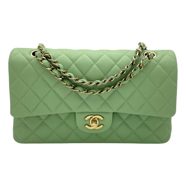 シャネル CHANEL マトラッセ25 AO1112 ミントグリーン SV金具 キャビアスキン レディース ショルダーバッグ