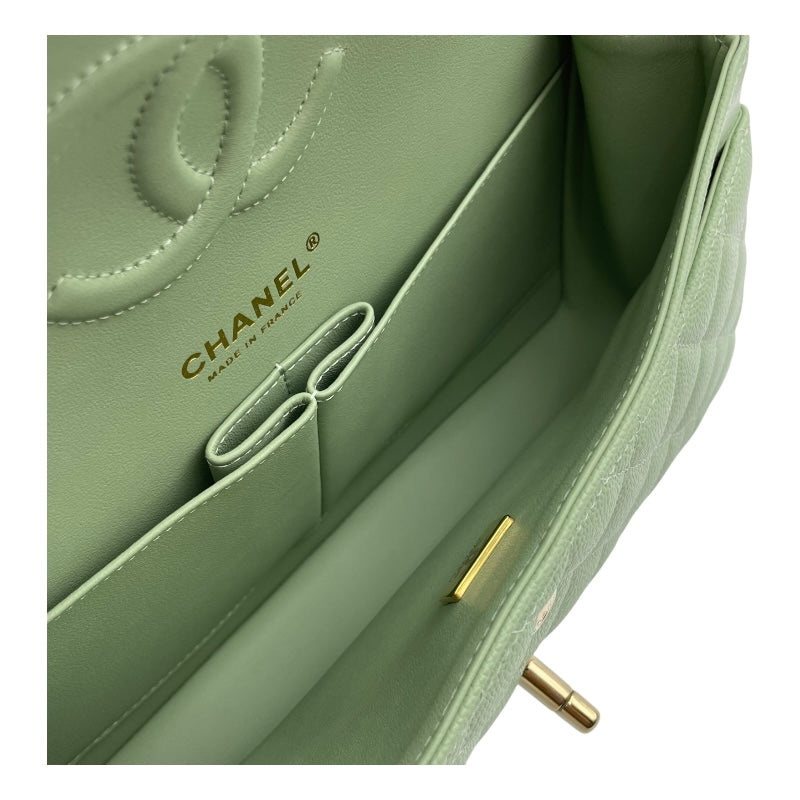 シャネル CHANEL マトラッセ25 AO1112 ミントグリーン SV金具 キャビアスキン レディース ショルダーバッグ